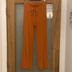 Billabong Ribbed Knit Orange Pants